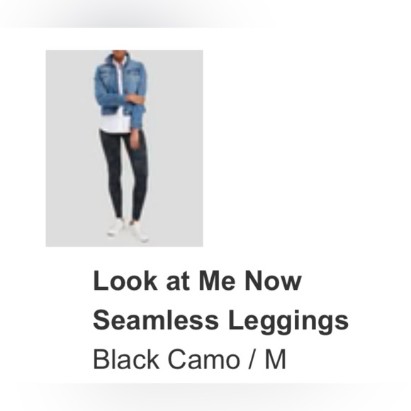Spanx look at me now seamless leggings black camo size Medium - Picture 2 of 3